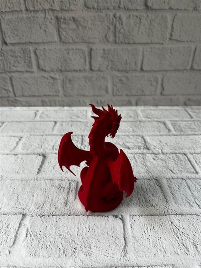 Kırmızı Ejderha Biblo 12 cm Dekoratif Fantastik Obje Hediyelik Süs Eşyası