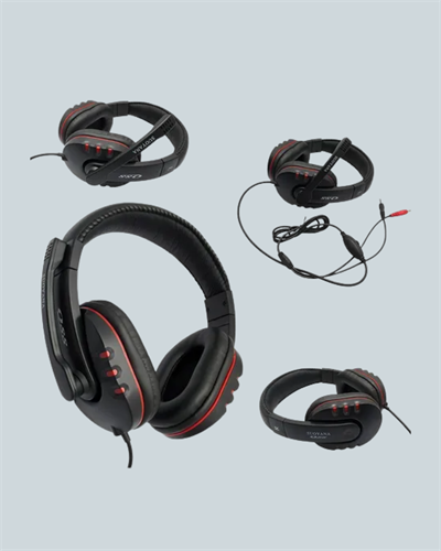 Kırmızı Gaming Kulaklık Stereo Mikrofonlu Dayanıklı Örgü Kablolu