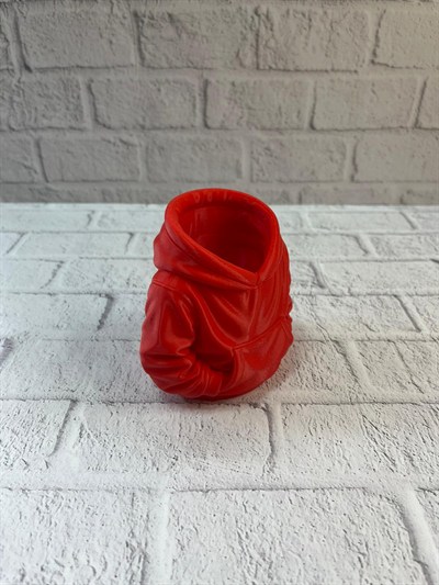 Kırmızı Hoodie Kalemlik 10x10 cm Masa Üstü Düzenleyici
