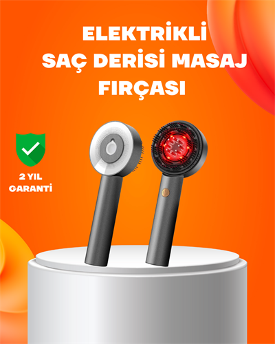 Kırmızı Işık Terapi Saç Derisi Masaj Tarağı 3 Modlu Yağ Hazneli