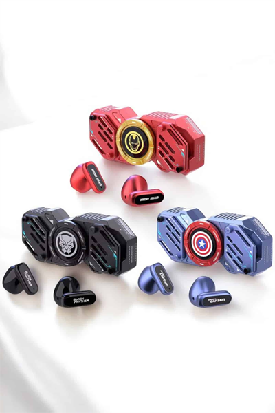 Kırmızı Kablosuz Bluetooth Kulaklık Stres Çarklı Oyuncu Kulaklığı