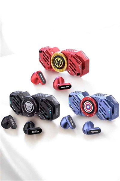 Kırmızı Kablosuz Bluetooth Kulaklık Stres Çarklı  Kulaklığı