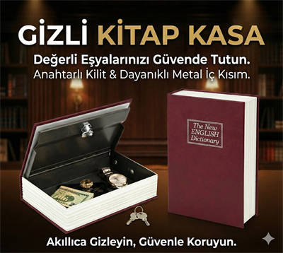 Kitap Görünümlü Gizli Kasa