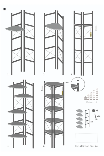 Kitaplık Çiçeklik 6 Raflı Ceviz Çok Amaçlı Stand Altı Bölmeli 160*30*43