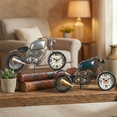 Klasik Motor Tasarımlı Masaüstü Saat