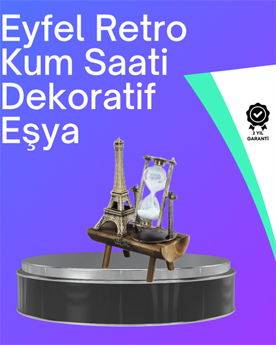 Klasik Tasarımlı Ahşap Kum Saati – Ev ve Ofis İçin Masaüstü Aksesuarı