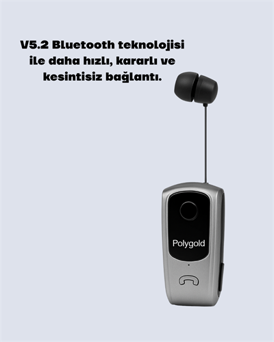 Klipsli Tasarımlı Bluetooth Kulaklık Uzun Pil Ömrü