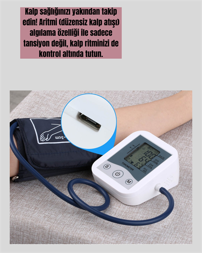 Kol Tipi LCD Ekranlı Elektronik Tansiyon Monitörü
