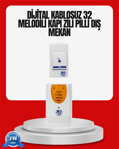 Kolay Kullanımlı Kablosuz Kapı Zili Şık ve Sade Tasarım