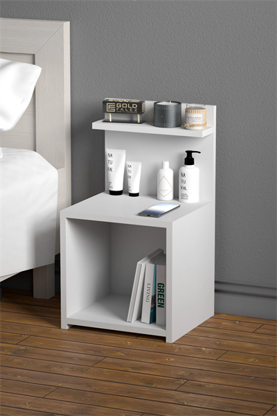 Komodin Raf Salon Ofis Dolabı Beyaz