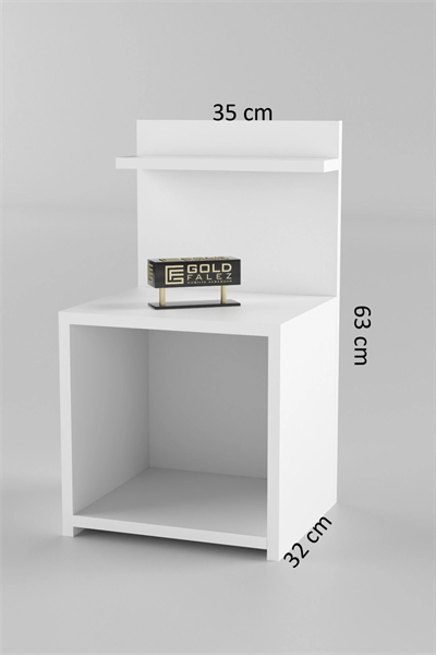 Komodin Raf Salon Ofis Dolabı Beyaz