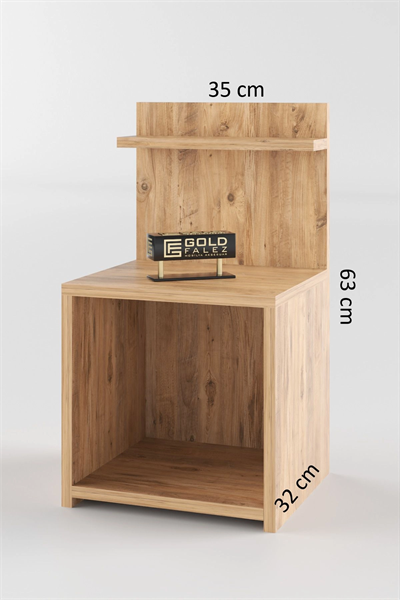 Komodin Raf Salon Ofis Dolabı Ceviz