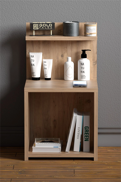 Komodin Raf Salon Ofis Dolabı Ceviz