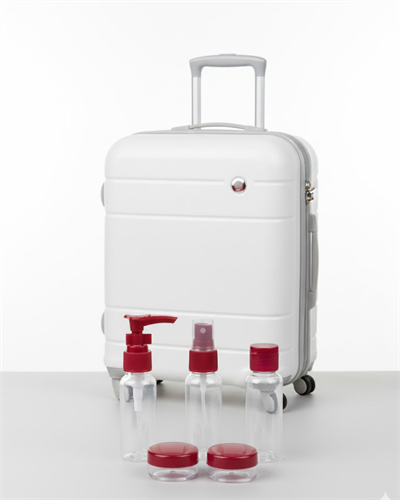 Kompakt 5’li Seyahat Şişesi Seti Şeffaf Kozmetik Kaplar