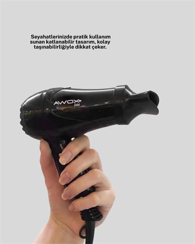 Kompakt Katlanabilir Saç Kurutma Makinesi Ev ve Seyahat Uyumlu