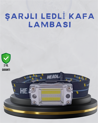 Kompakt LED Kafs Feneri USB Şarjlı Manyetik 2 Işık Modlu 215 Lümen