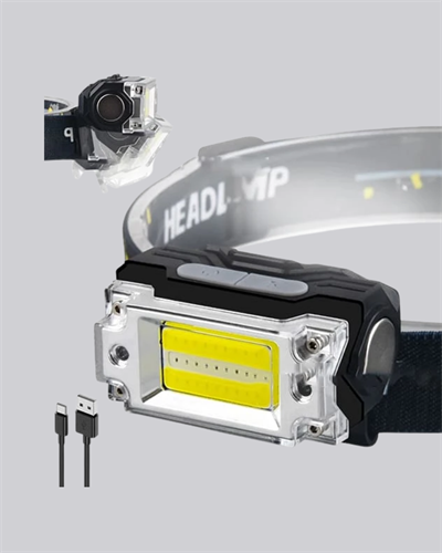 Kompakt LED Kafs Feneri USB Şarjlı Manyetik 2 Işık Modlu 215 Lümen