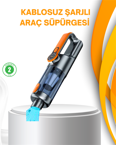 Kompakt Şarjlı El Süpürgesi Kuru ve Sıvı Temizlik 5 Aparatlı