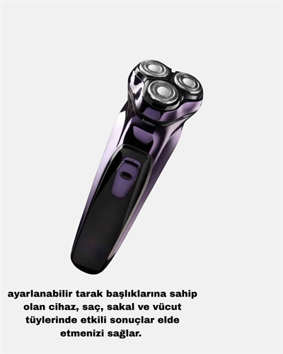 Kompakt Şarjlı Saç Sakal Tıraş Makinesi Kuru Kullanım Özellikli