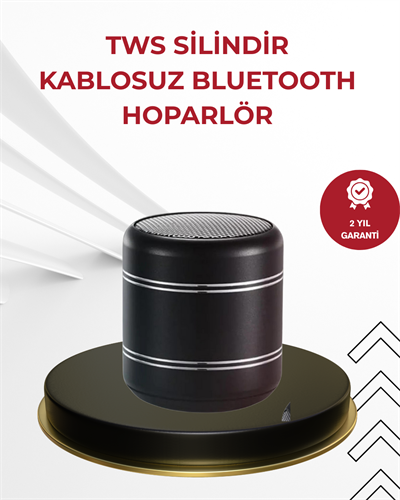 Kompakt Silindir Metal Bluetooth Hoparlör 400 mAh Uzun Pil TWS Destekli