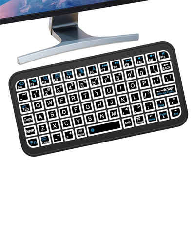 Kompakt Siyah RGB Işıklı Bluetooth Mini Klavye