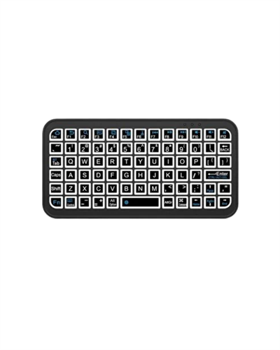 Kompakt Siyah RGB Işıklı Bluetooth Mini Klavye