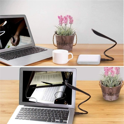 Kompakt USB Siyah 14 Ledli 3 Kademeli Dokunmatik Okuma Lambası