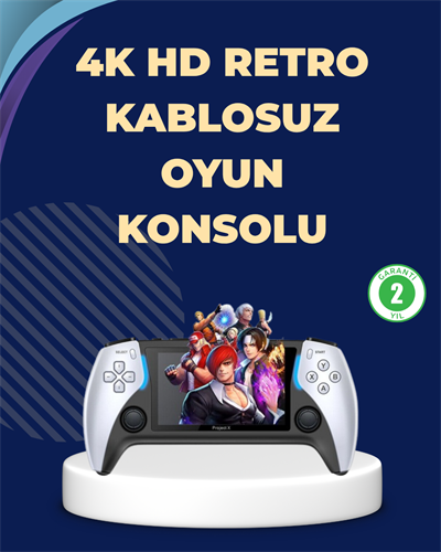 Kompakt ve Hafif Retro Oyun Konsolu 1000 Klasik Oyun Dahil