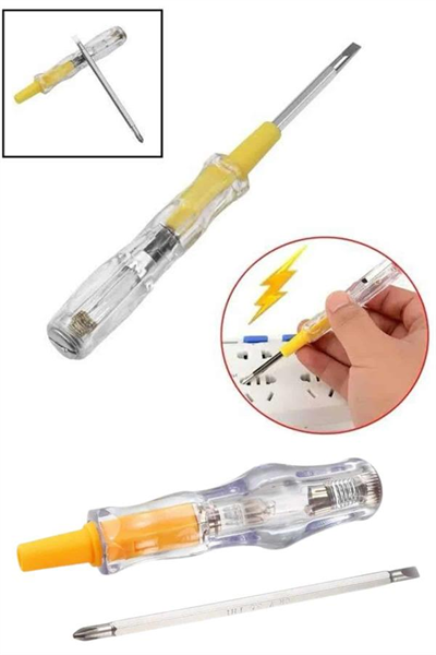 Kontrol Kalemi Çift Başlıklı Şeffaf Elektrik Testi Değişken Uçlu