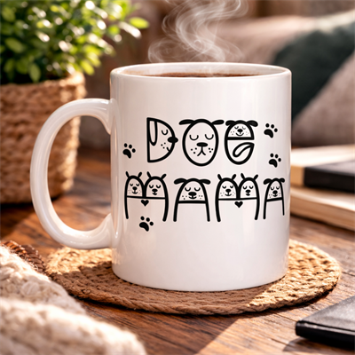 Köpek Severlere Özel Sevimli Köpek Tasarımlı Porselen Kupa MODEL 183 – Dog Temalı Kahve Kupası – Hediyelik Kupa