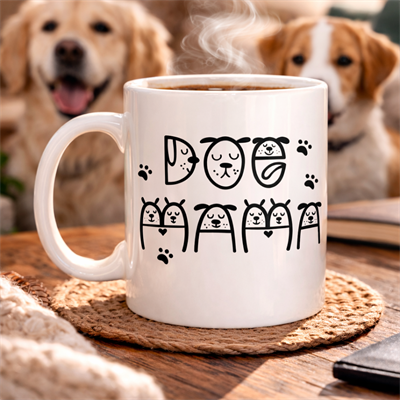 Köpek Severlere Özel Sevimli Köpek Tasarımlı Porselen Kupa MODEL 183 – Dog Temalı Kahve Kupası – Hediyelik Kupa