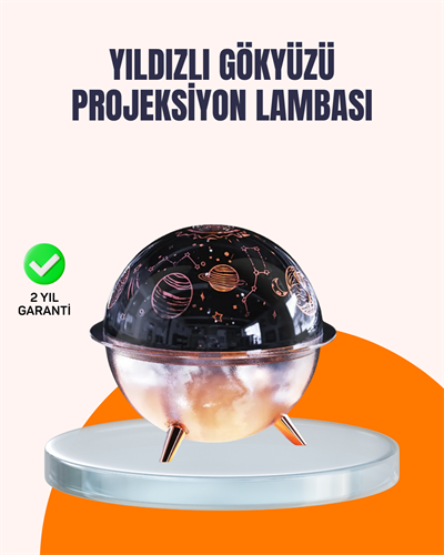Kozmik Işık Efektli Projeksiyonlu Nemlendirici Gece Işığı