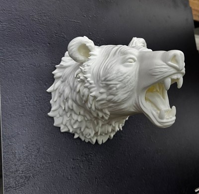 Krem Ayı Figürü Duvar Süsü Asılabilir Hediyelik Dekoratif 25x19 cm