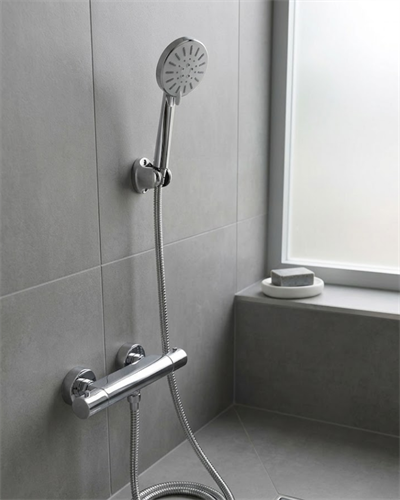 Krem Duş Başlığı Seti 4 Kademeli El Duşu Spiral Hortumlu Banyo Seti