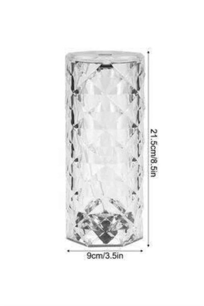Kristal Lamba Masa Lambası Şarjlı Masa Lambası Dokunmatik Sensör Usb Şarjlı
