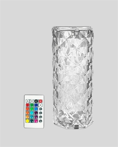 Kristal RGB LED’li Kumandalı Masa ve Gece Lambası – Renkli Işık Modlarıyla Şık Dekoratif Aydınlatma