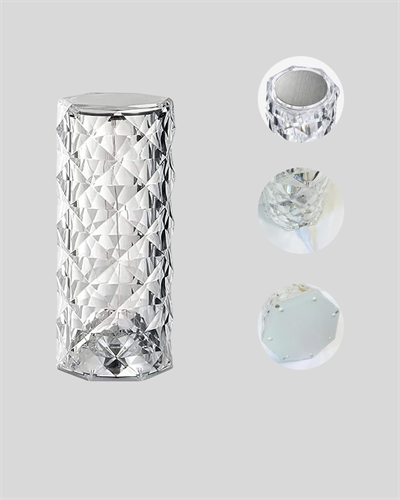 Kristal Tasarımlı RGB LED Gece Lambası – Kumandalı, Renk Değiştiren Dekoratif Işık