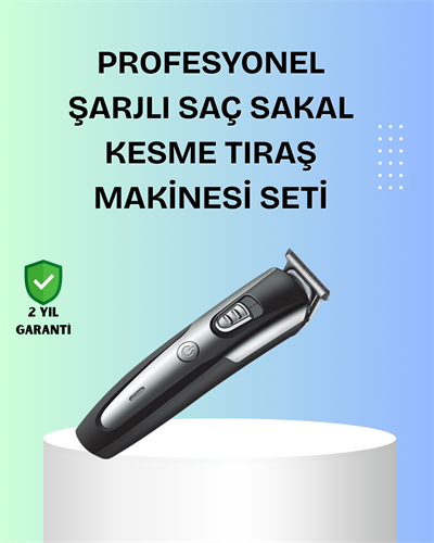 Kuaför Tipi Şarjlı Saç ve Sakal Kesme Makinesi Güçlü Motorlu