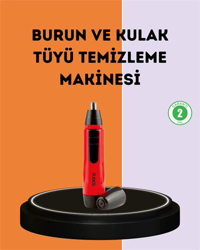 Kulak Burun Tüy Temizleme Makinesi Raks Leo Pilli Kuru Kullanım