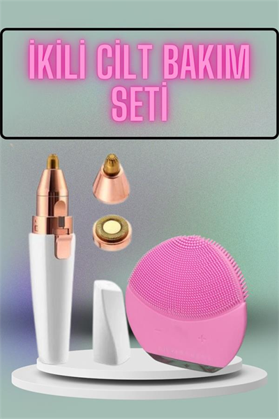 Kulak Burun ve Yüz Epilasyon Aleti ve Yüz Masaj Aleti İkili Cilt Bakım Seti