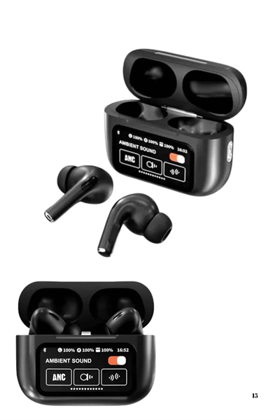 Kulak İçi Bluetooth Kulaklık Ekranlı Müzik Dinleme Çağrı Cevaplama Siyah