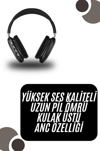 Kulak Üstü Kablosuz Bluetooth Kulaklık Yumuşak Süngerli SD Kart Girişli