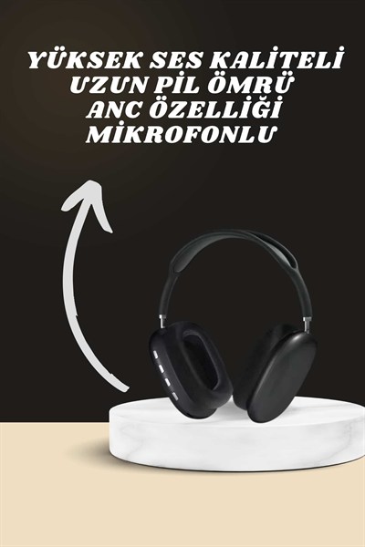Kulak Üstü Kulaklık Pro9 ve Yeni Nesil Akıllı Saat Android ve İOS Uyumlu ANC Özelliği