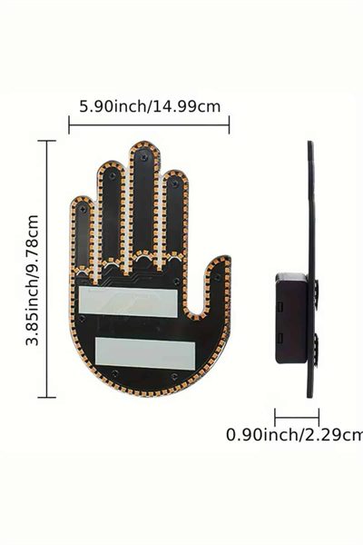 Kumandalı El Led Araba İçi 4 Farklı Mod El Orta Parmak Led