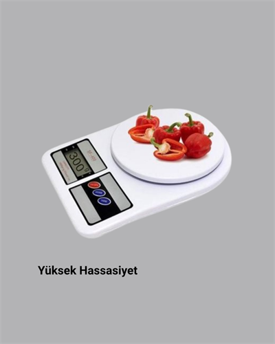 LCD Ekranlı Hassas Dijital Mutfak Terazisi – 5kg Kapasite, 1g Hassasiyet