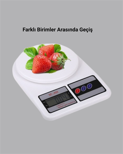 LCD Ekranlı Hassas Dijital Mutfak Terazisi – 5kg Kapasite, 1g Hassasiyet