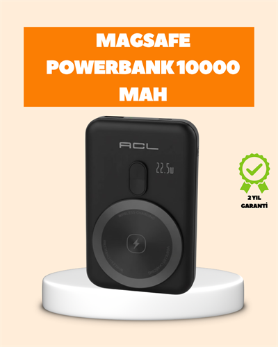 LCD Ekranlı Kablosuz Powerbank Type C ve USB Çıkışlı