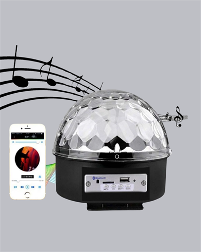 LED Disko Küresi Bluetooth Hoparlörlü Ritimle Senkronize Döner Işıklı