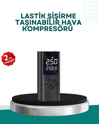 LED Işıklı Dijital Hava Pompası Araba Bisiklet Uyumlu