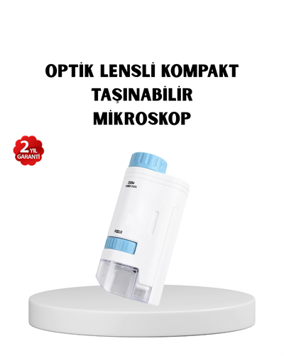 LED Işıklı Mikroskop 80X–200X Zoom Eğitici Bilim Seti ve Taşınabilir